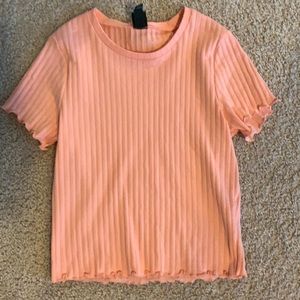 lettuce cut ribbed pink top